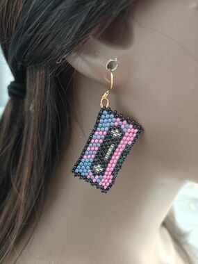 Mixtape Handcrafted Beaded Pink & Blue